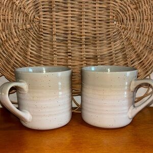 Cream Ceramic Mugs with Ombré Design